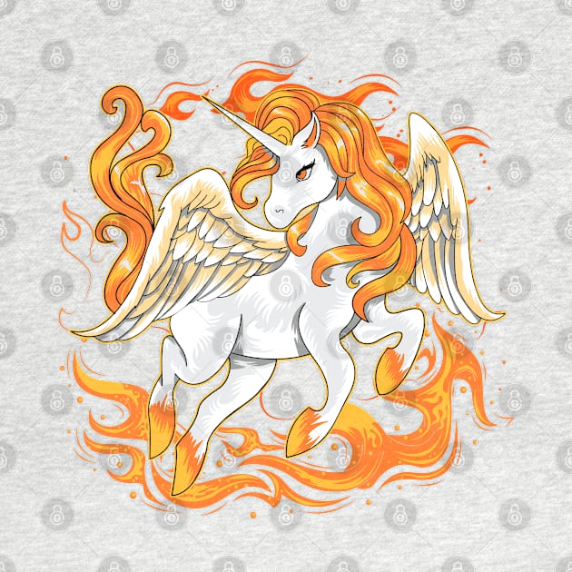 Fiery Unicorn Pegasus Pony by machmigo